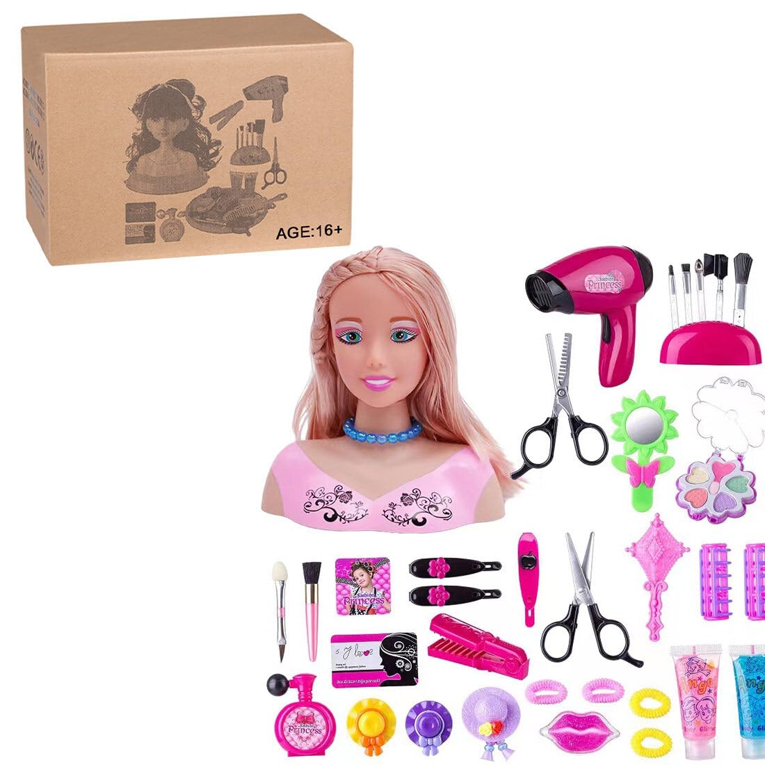 Amazon.com: ClearEdge Hair Styling Doll Head with Hair Dryer